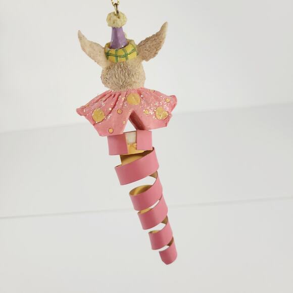 Clown Rabbit Circus Spiral Christmas Ornament - Picture 4 of 4